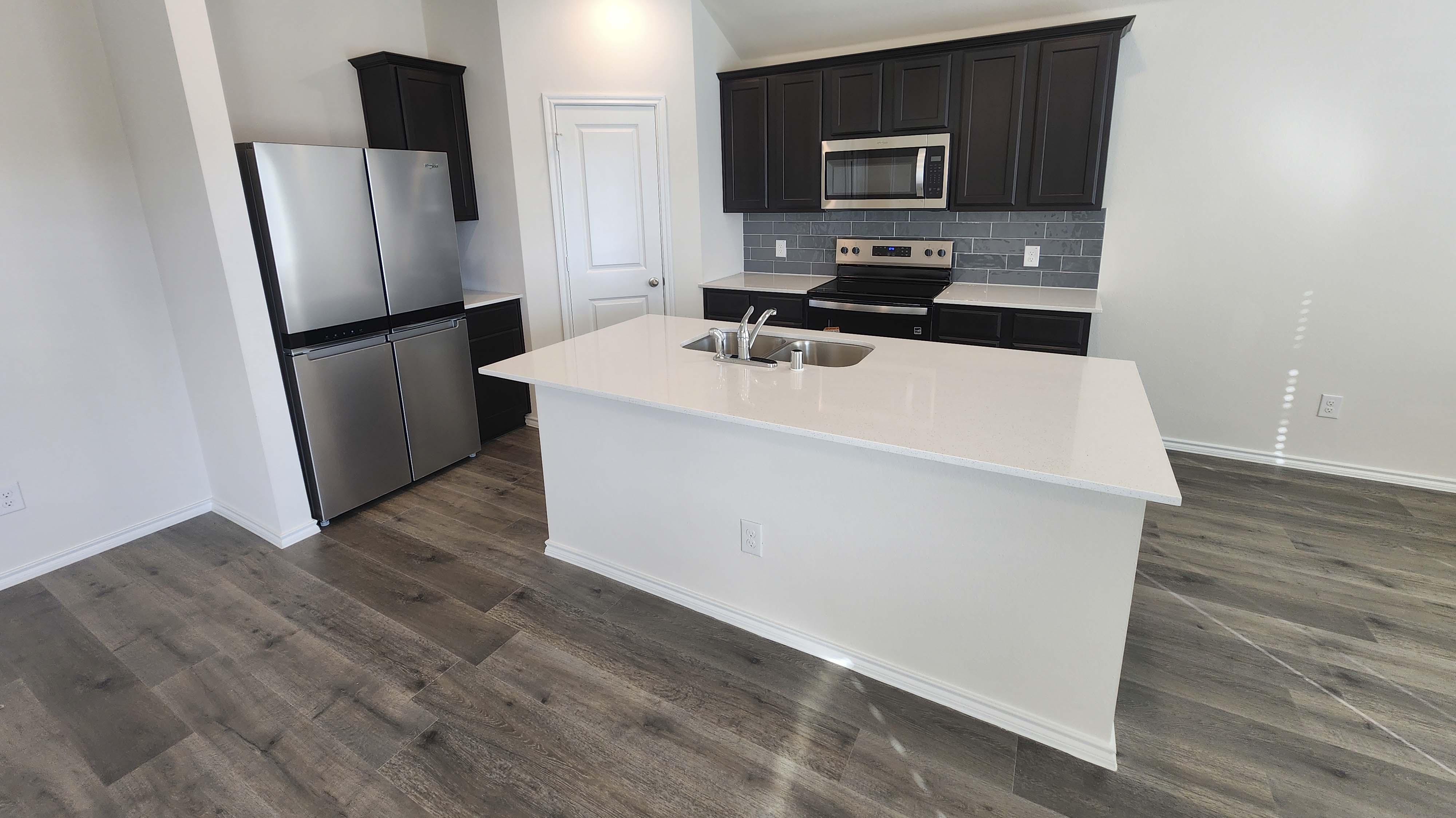 open concept kitchen with island