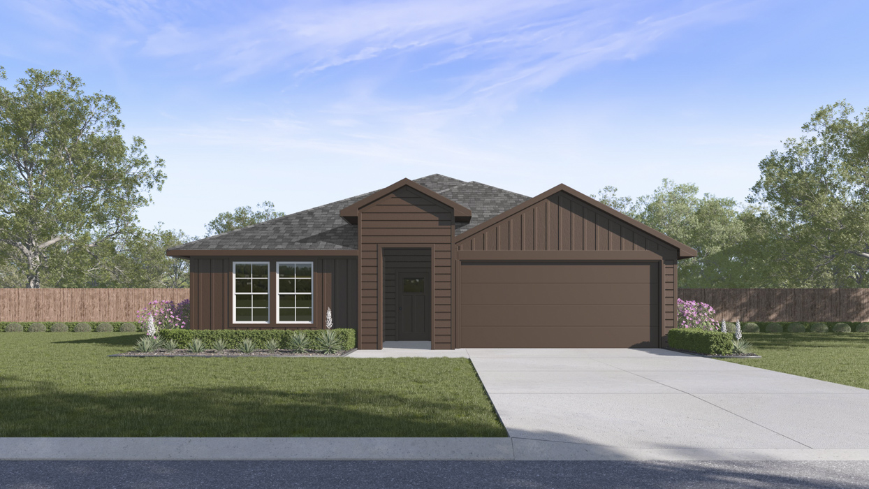 single story home rendering