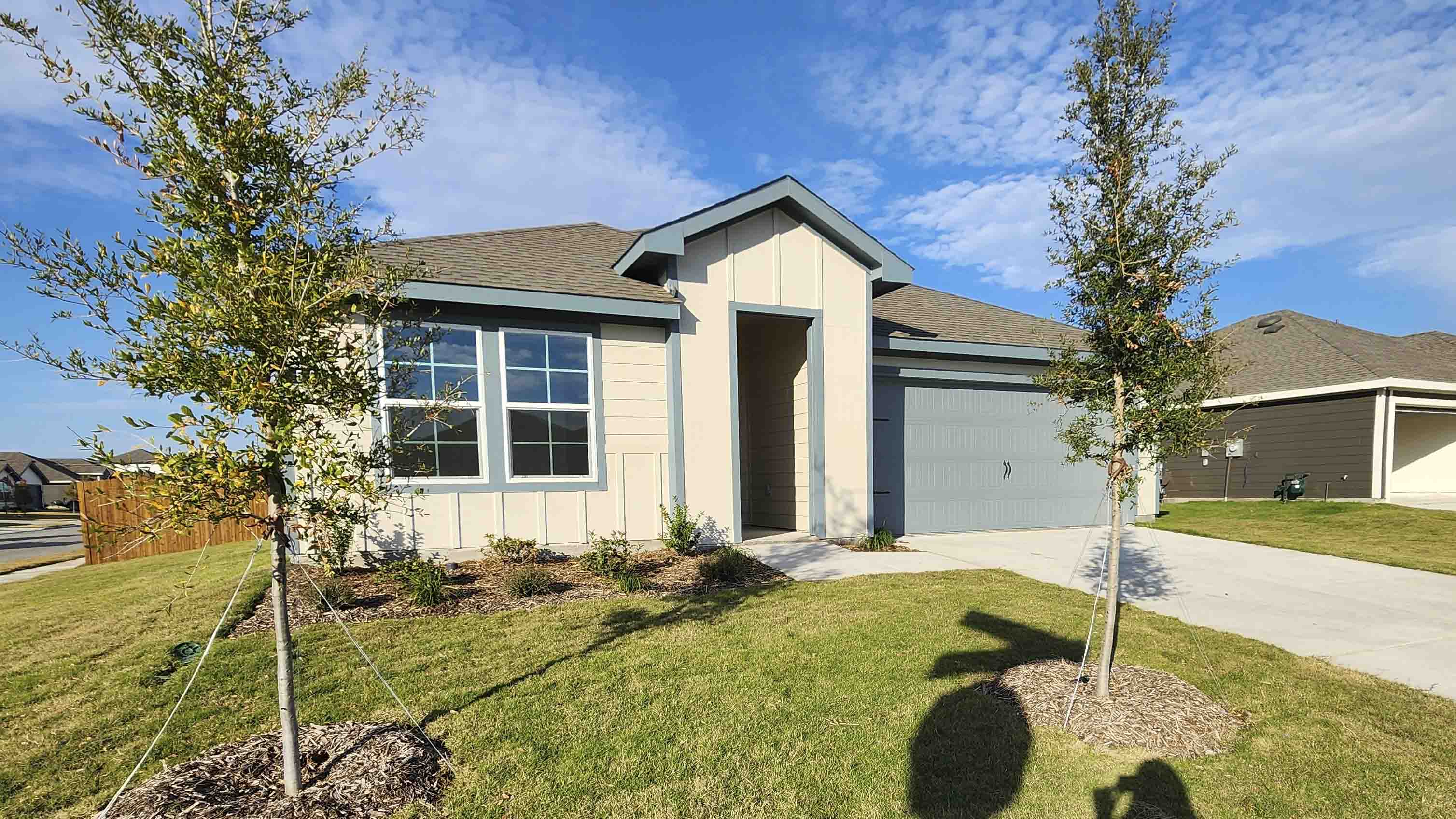 Single story home with 2 car garage