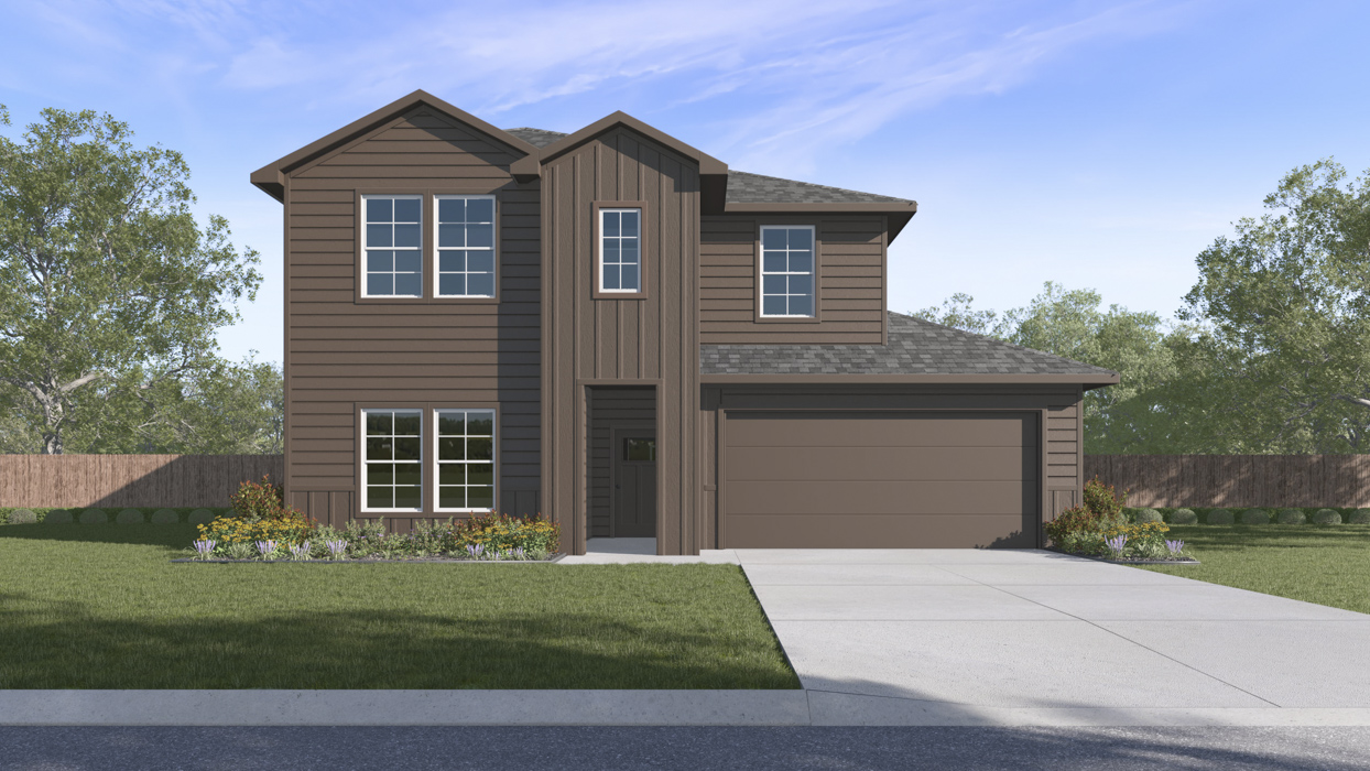 Two story home with 2 car garage