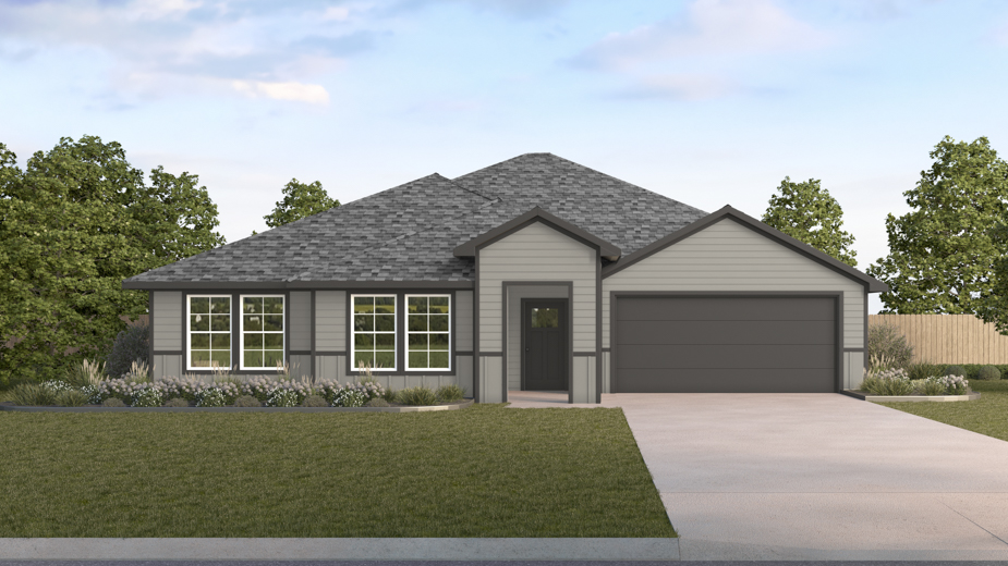 Single story home with 2 car garage