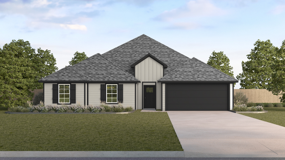 Single story home with 2 car garage