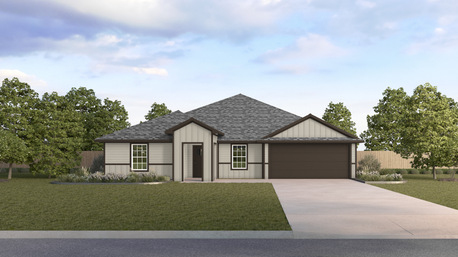 single story home rendering
