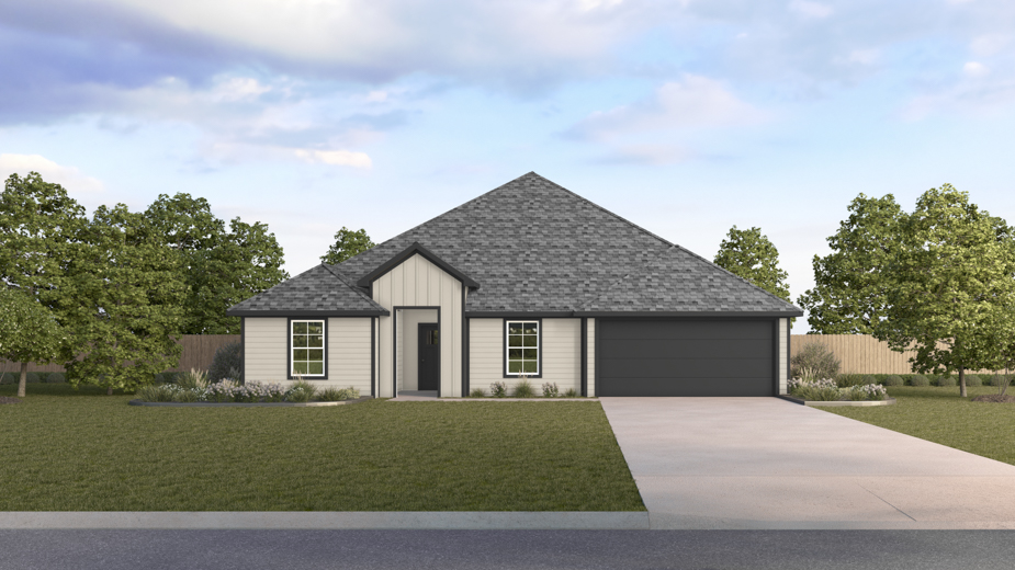 rendering of one story home