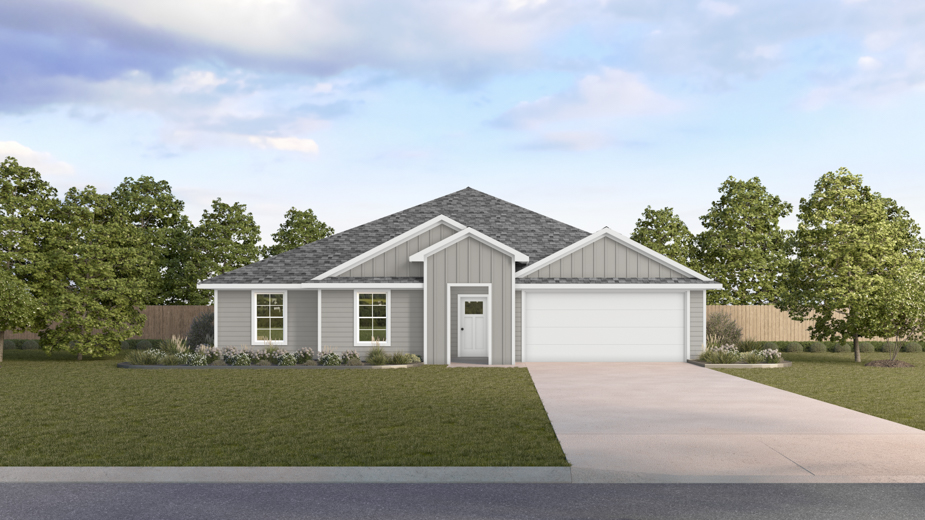 single story home rendering