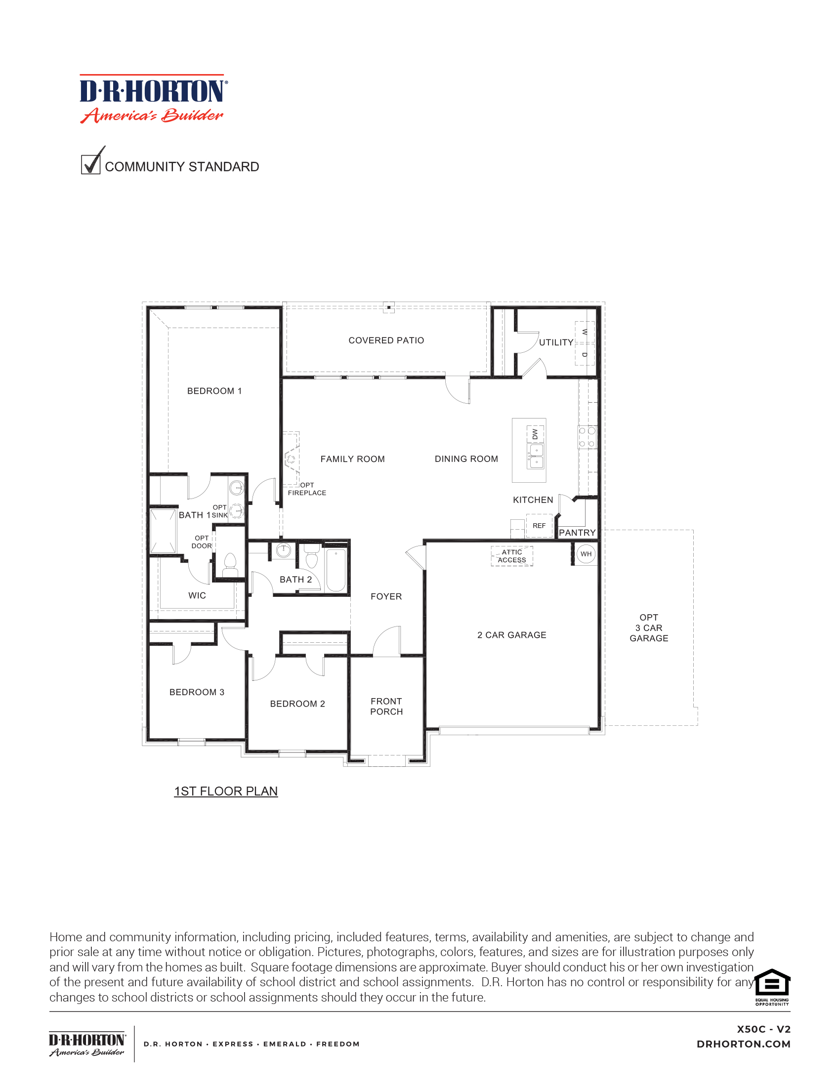 X50C Floorplan in Waverly Estates of Josephine a D.R. Horton Series Community