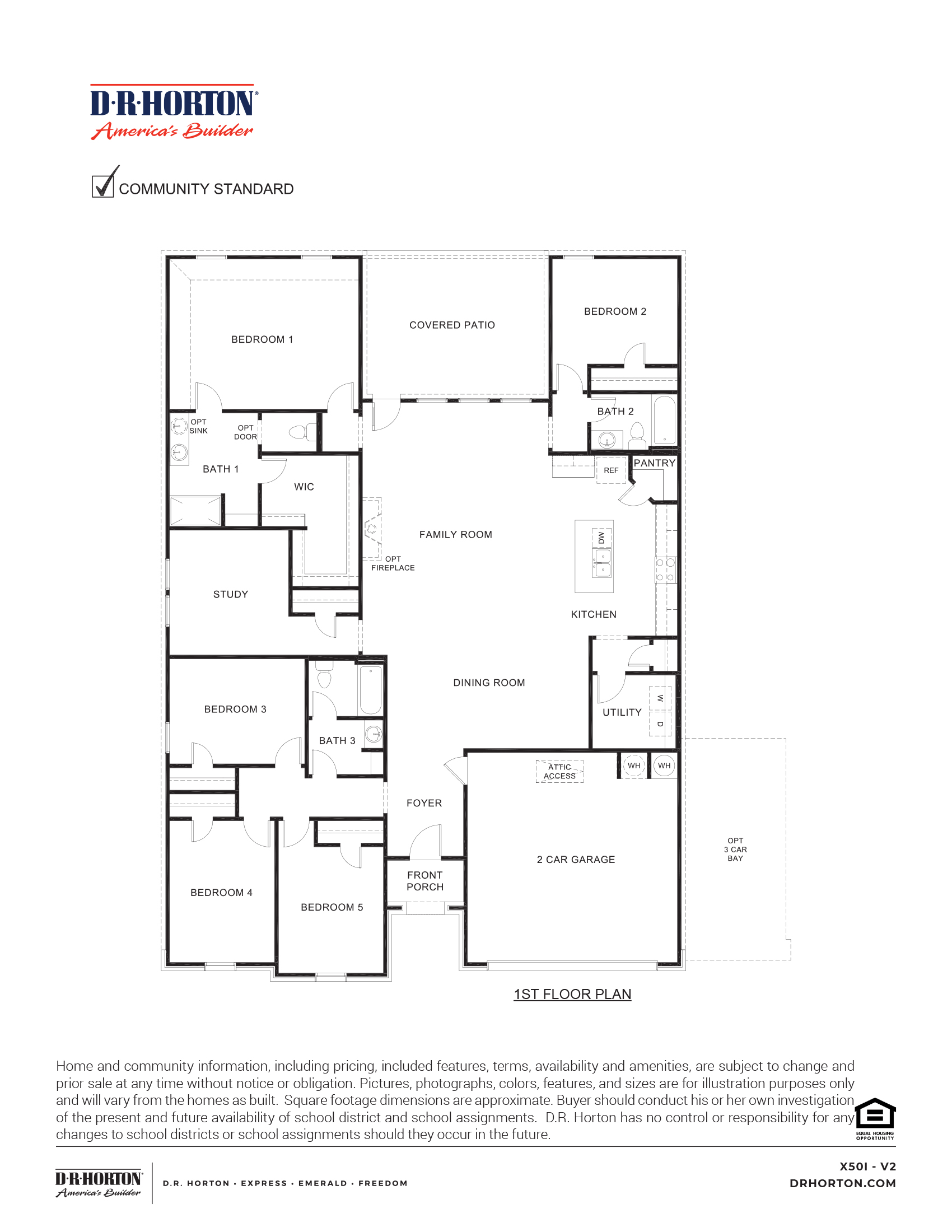 X50I Irving Floorplan in Waverly Estates of Josephine TX a D.R. Horton Series Community