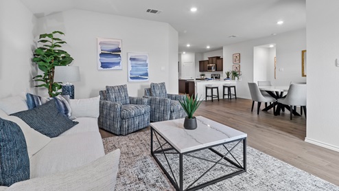 450 Lucky Lane at Bluff Springs in Ferris, TX open concept living area