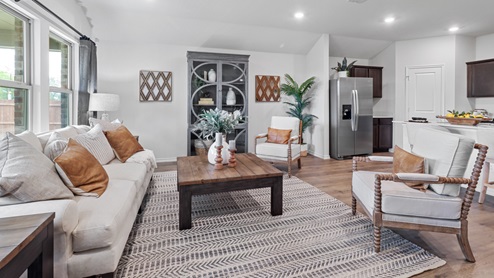 454 Lucky Lane at Bluff Springs in Ferris, TX open concept living area