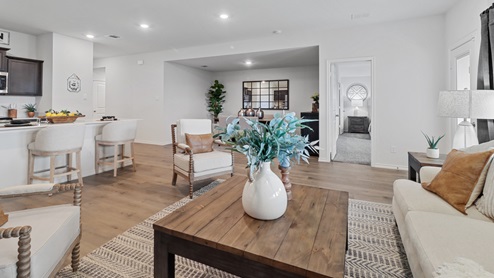 454 Lucky Lane at Bluff Springs in Ferris, TX open concept living area