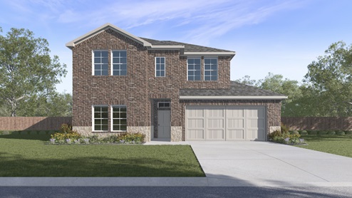 rendering of a two story brick home