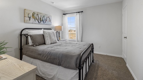 Bedroom with window and furnishings