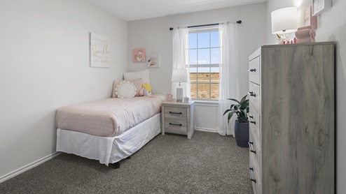 Bedroom with window and furnishings