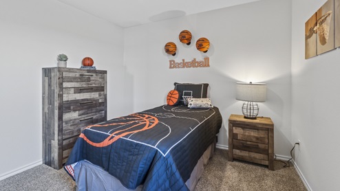 Bedroom with window and furnishings