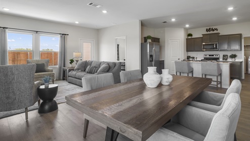Open concept living room and kitchen