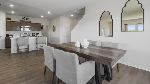 Dining area with open concept into kitchen