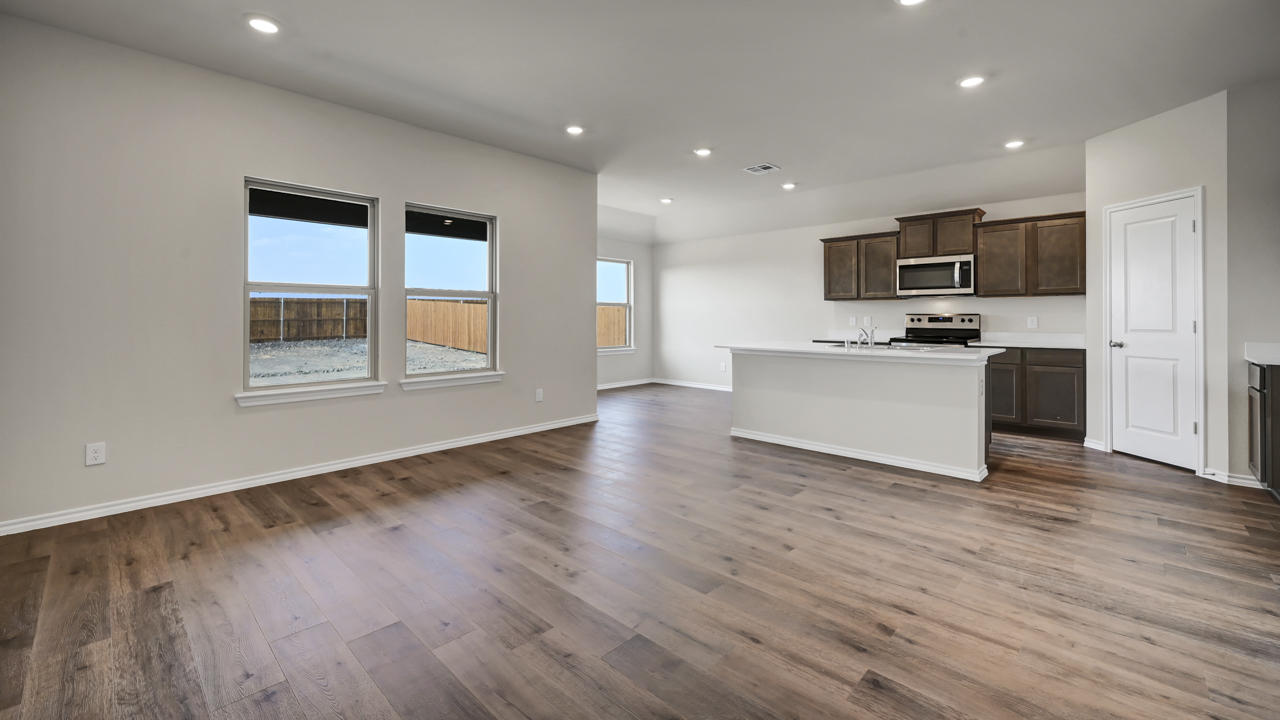 X40B living area with kitchen