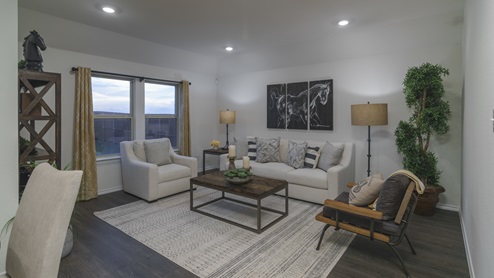 X40D open concept living room
