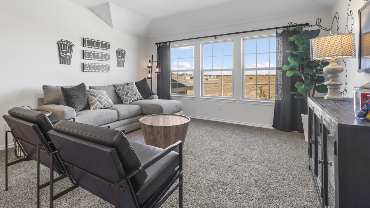 X40P upstairs open concept media room