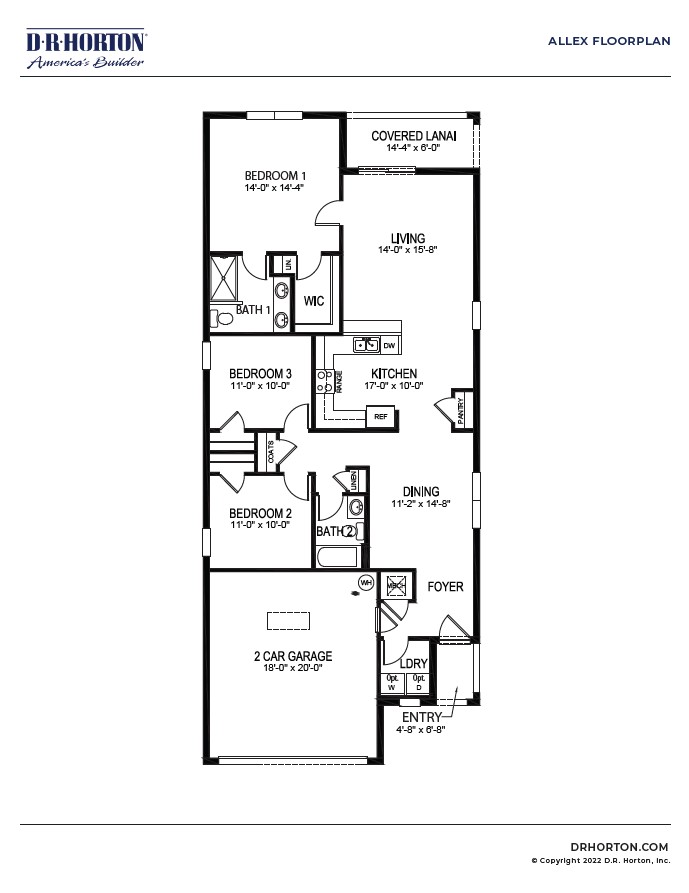 Floor Plan in Halifax at Plantation Ormond Beach, FL D.R. Horton