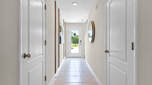 Entry way showing front door.