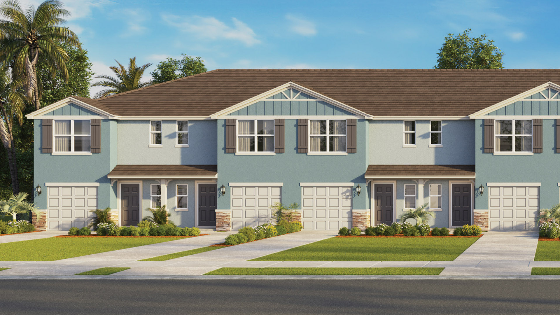 townhome exterior with one car garage