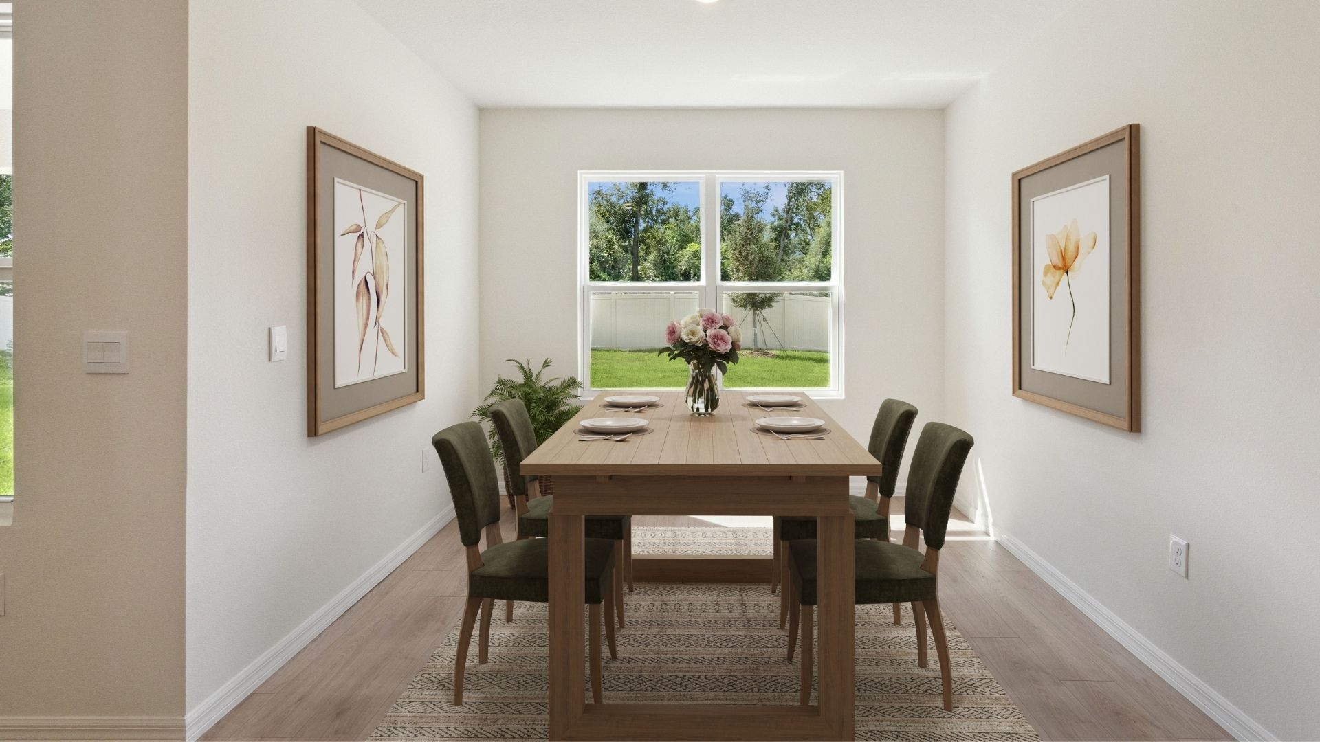 dining room table with seating