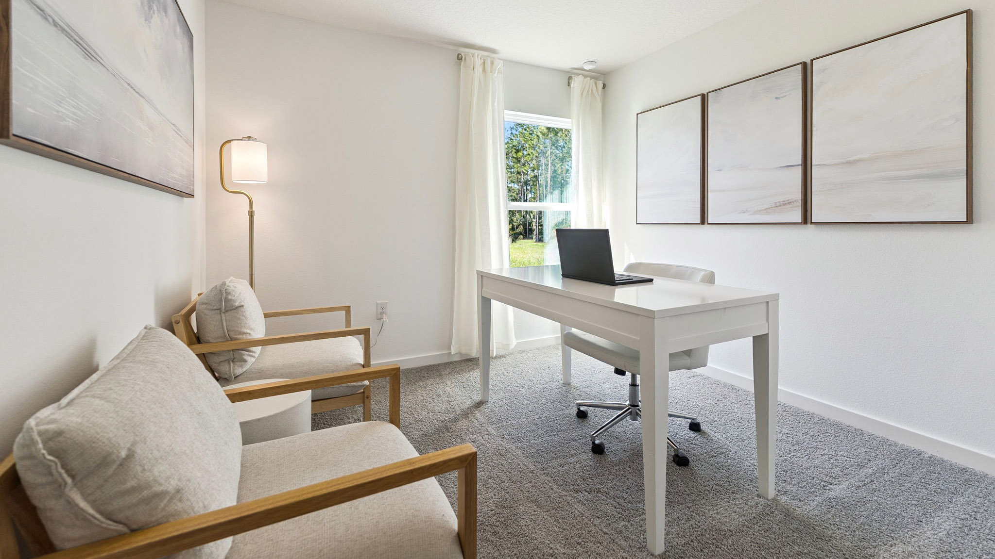 dining room table with seating by entry way
