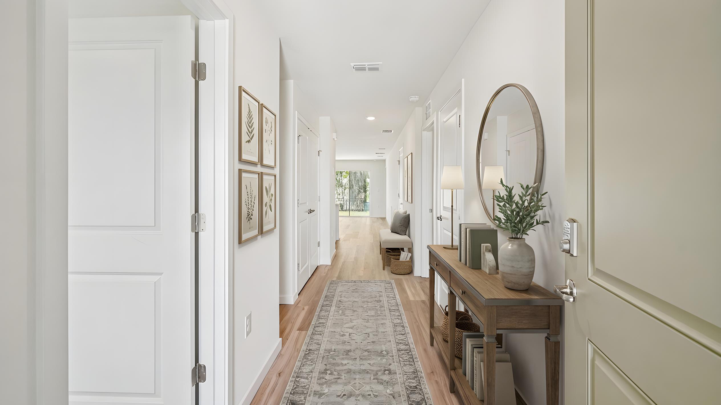 Entry to home with dining room table