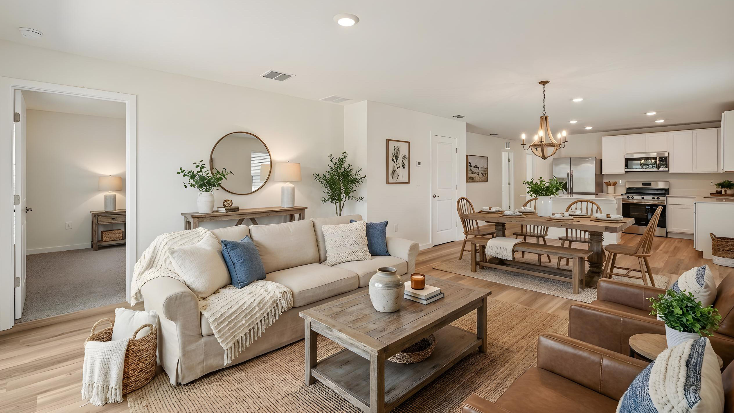 Living area with RevWood Select flooring