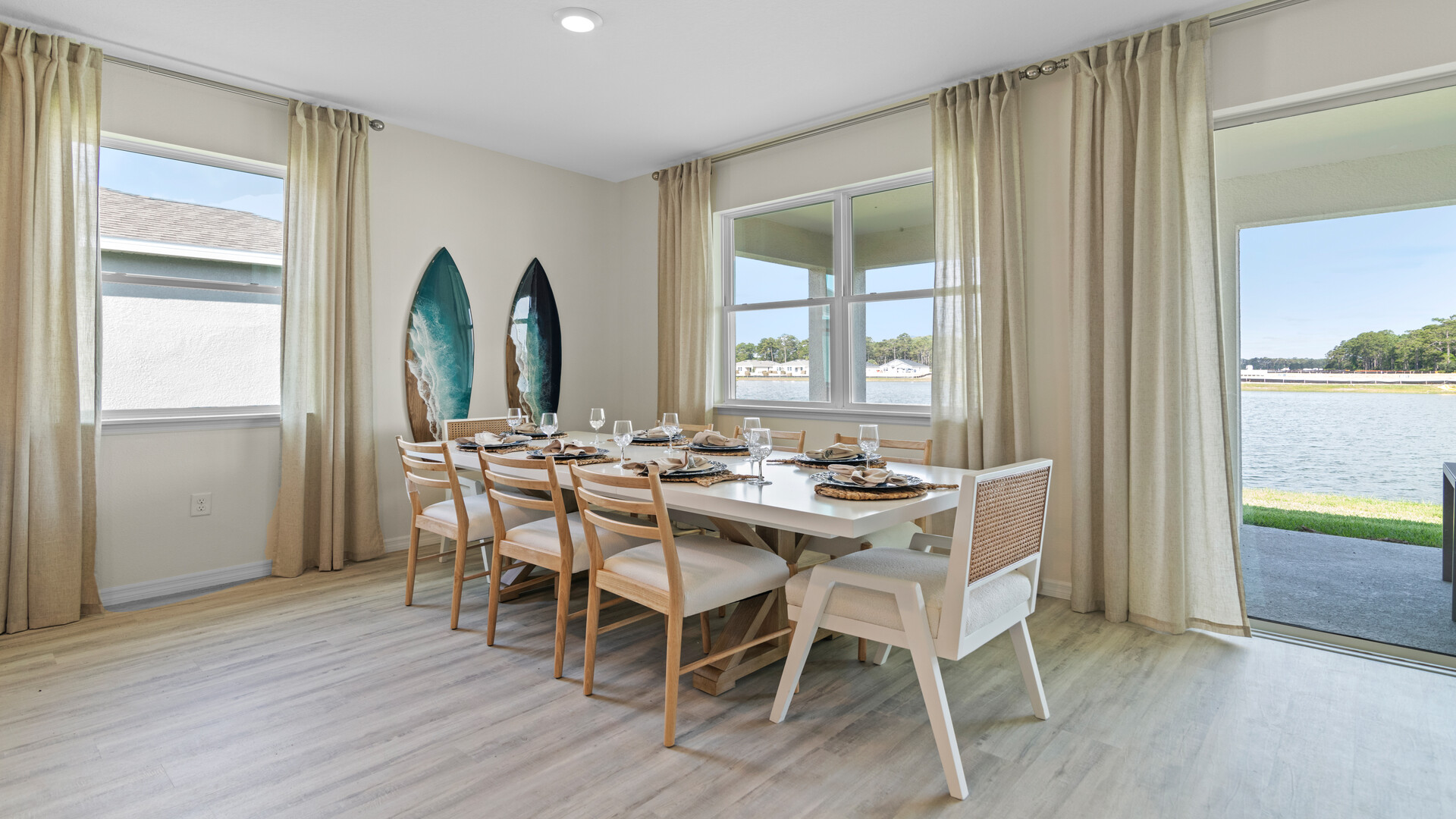 dining room table with seating