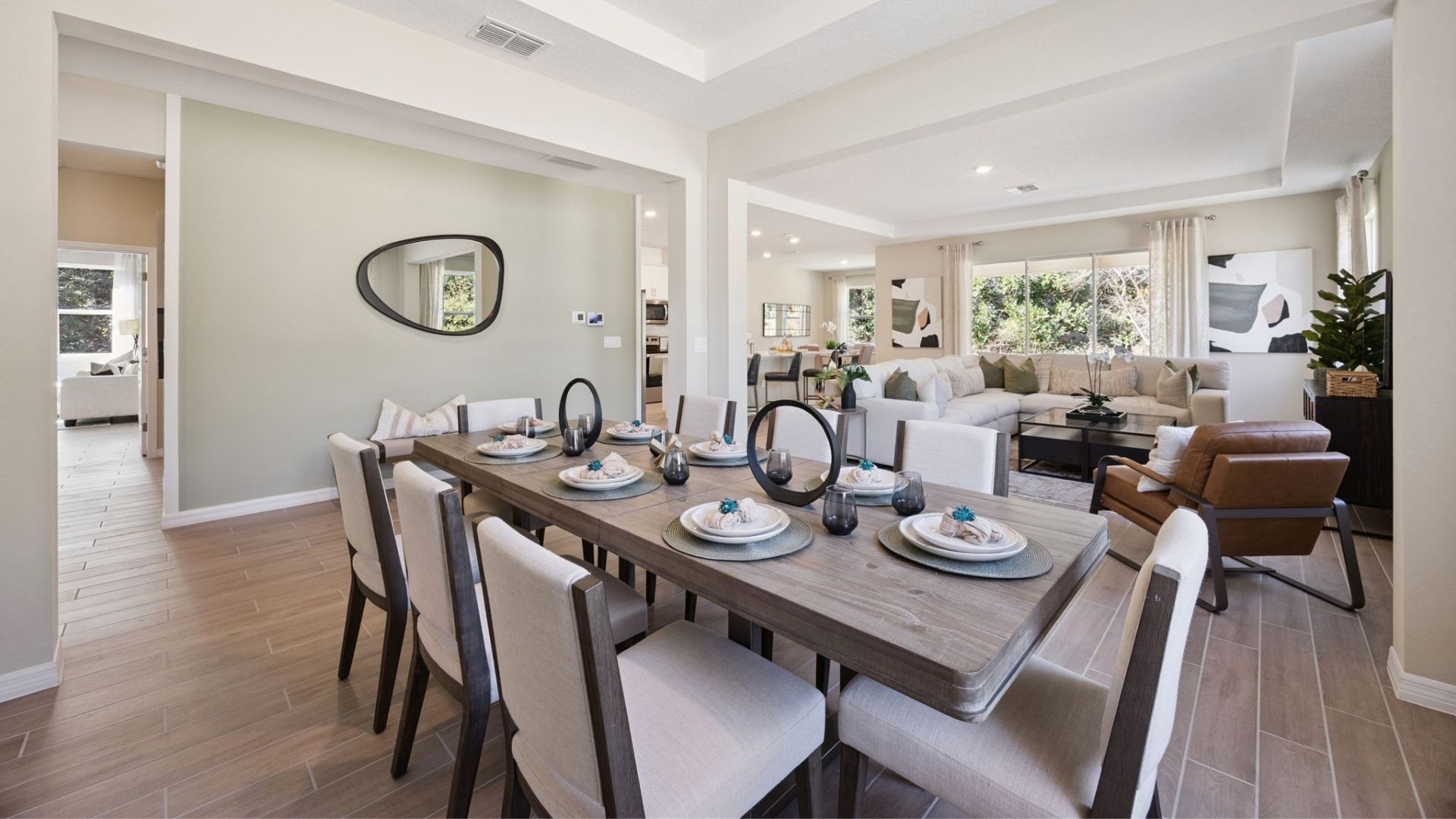 Dining room with access to backyard.