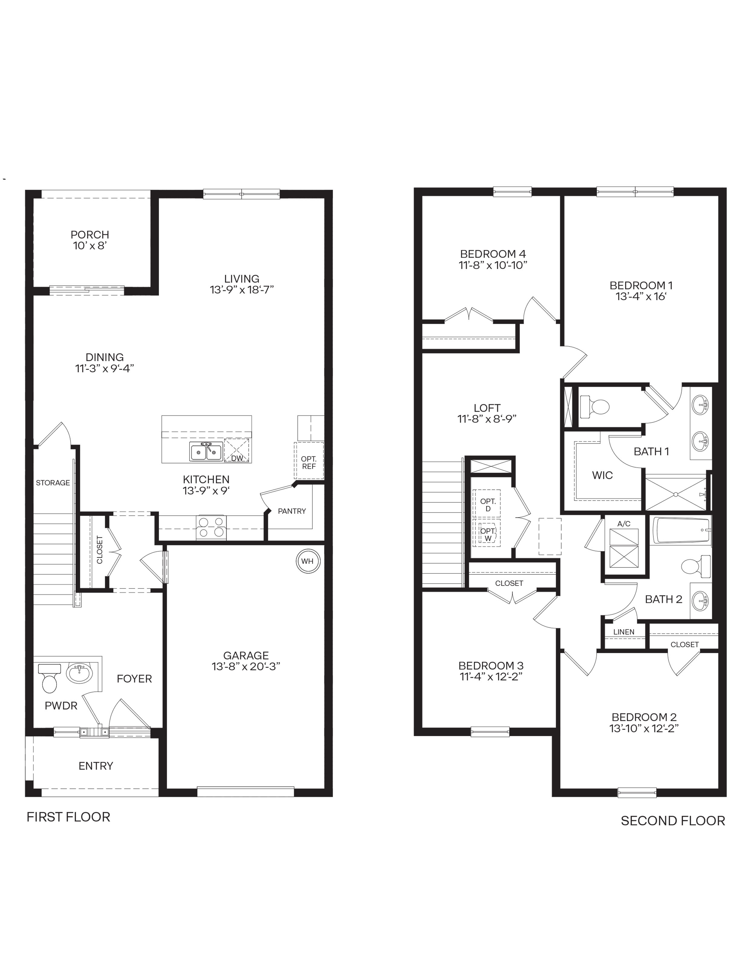 townhome floorplan layout