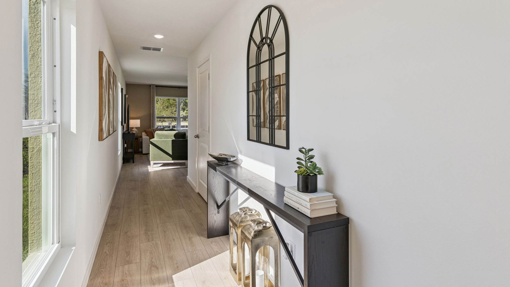 entry to home with laminate flooring