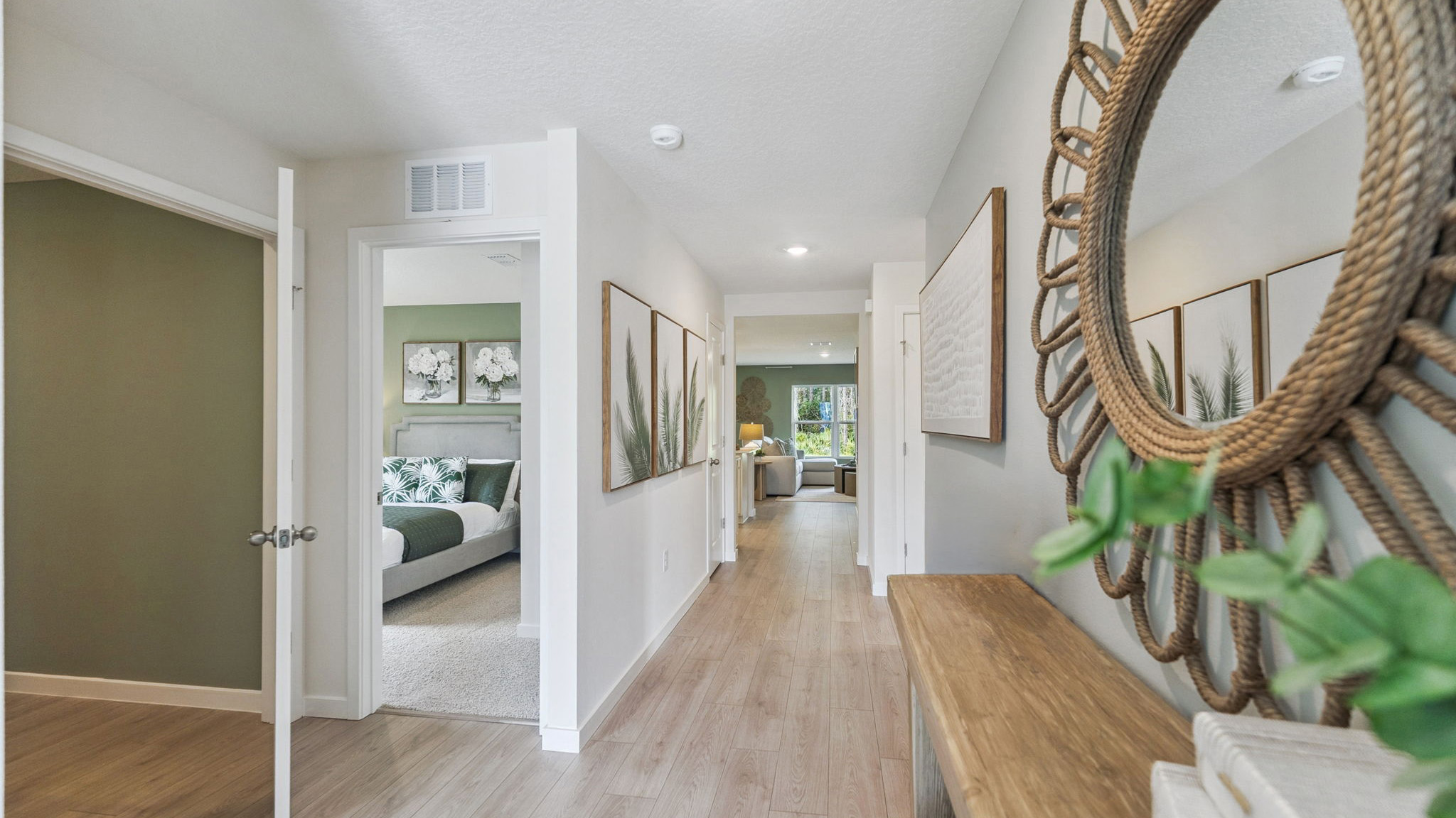 entry to home with laminate flooring