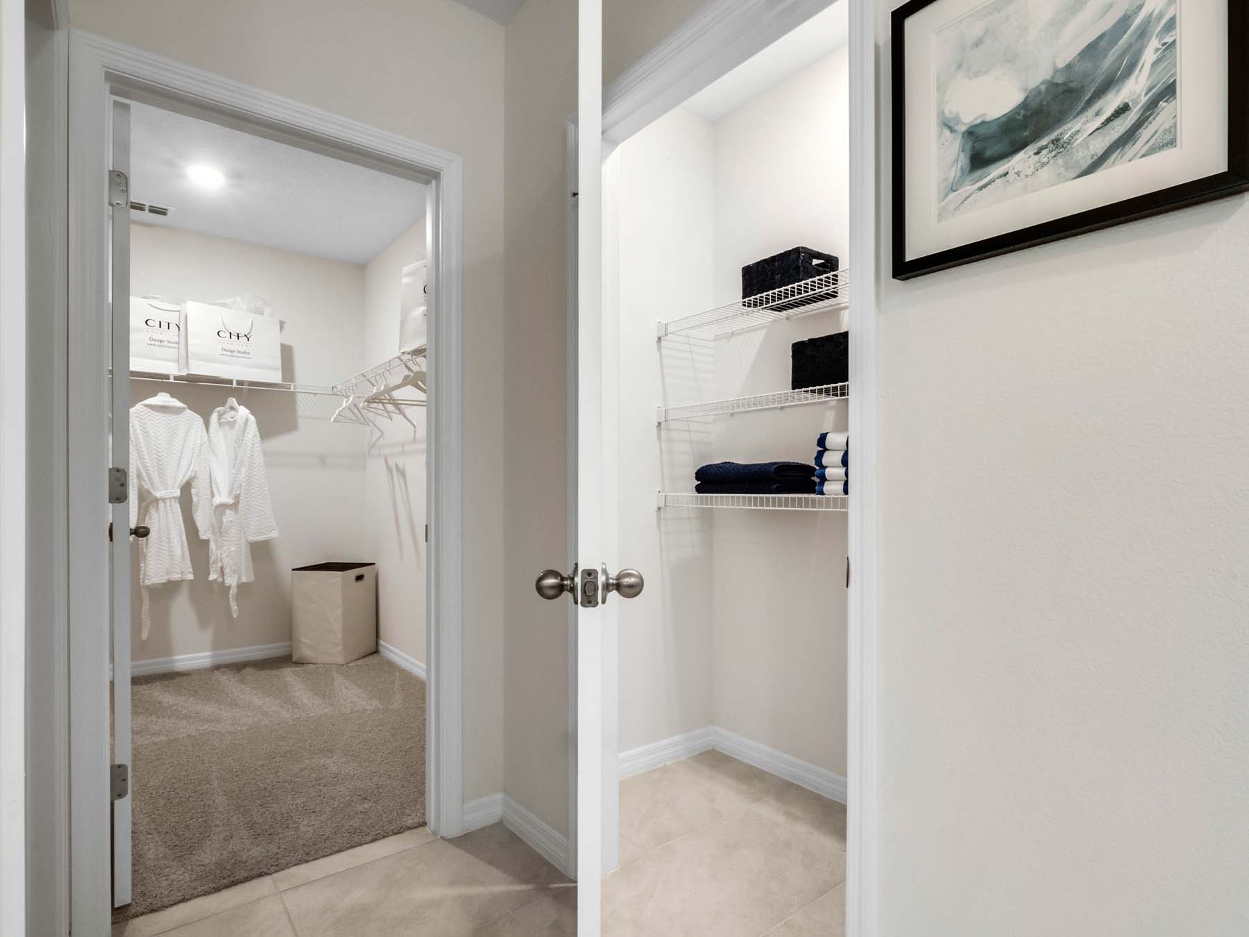 Bedroom with access to walk in closet.