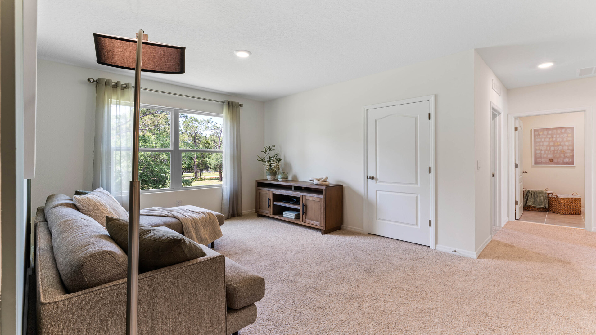 Landing area with view and access to bedrooms