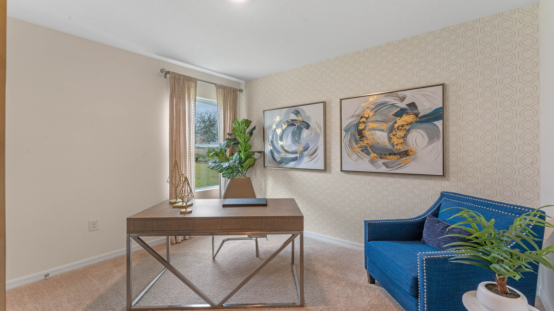 Multi-purpose open area perfect for entertaining, work or play.