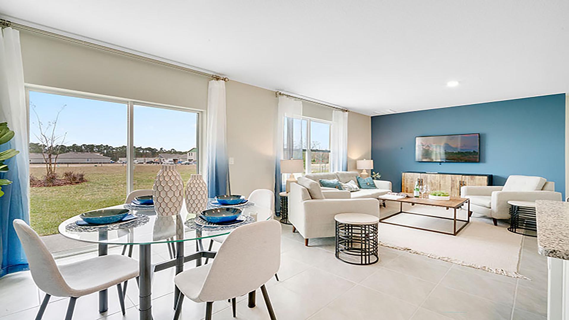 Living area and dinette.