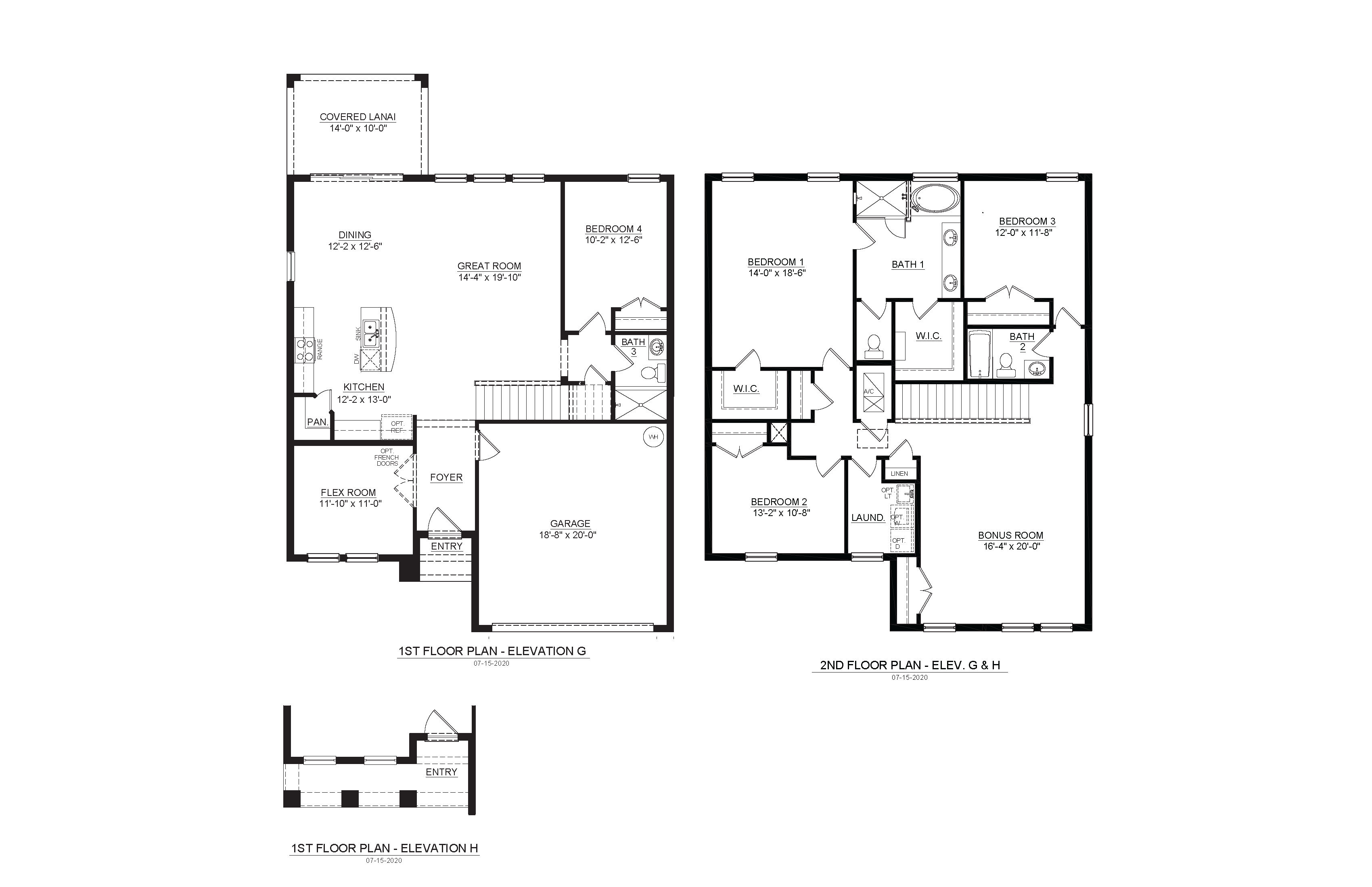 Coral floorplan blacklines