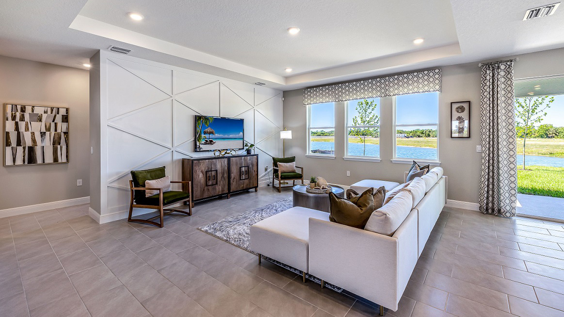 Holden living room with large windows