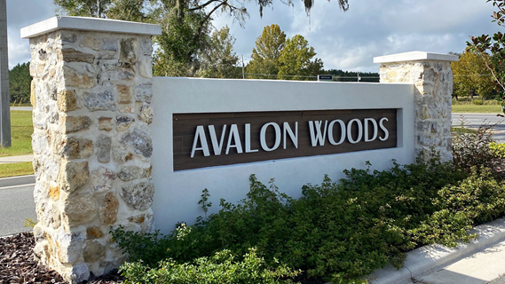 Avalon Woods monument Newberry Florida