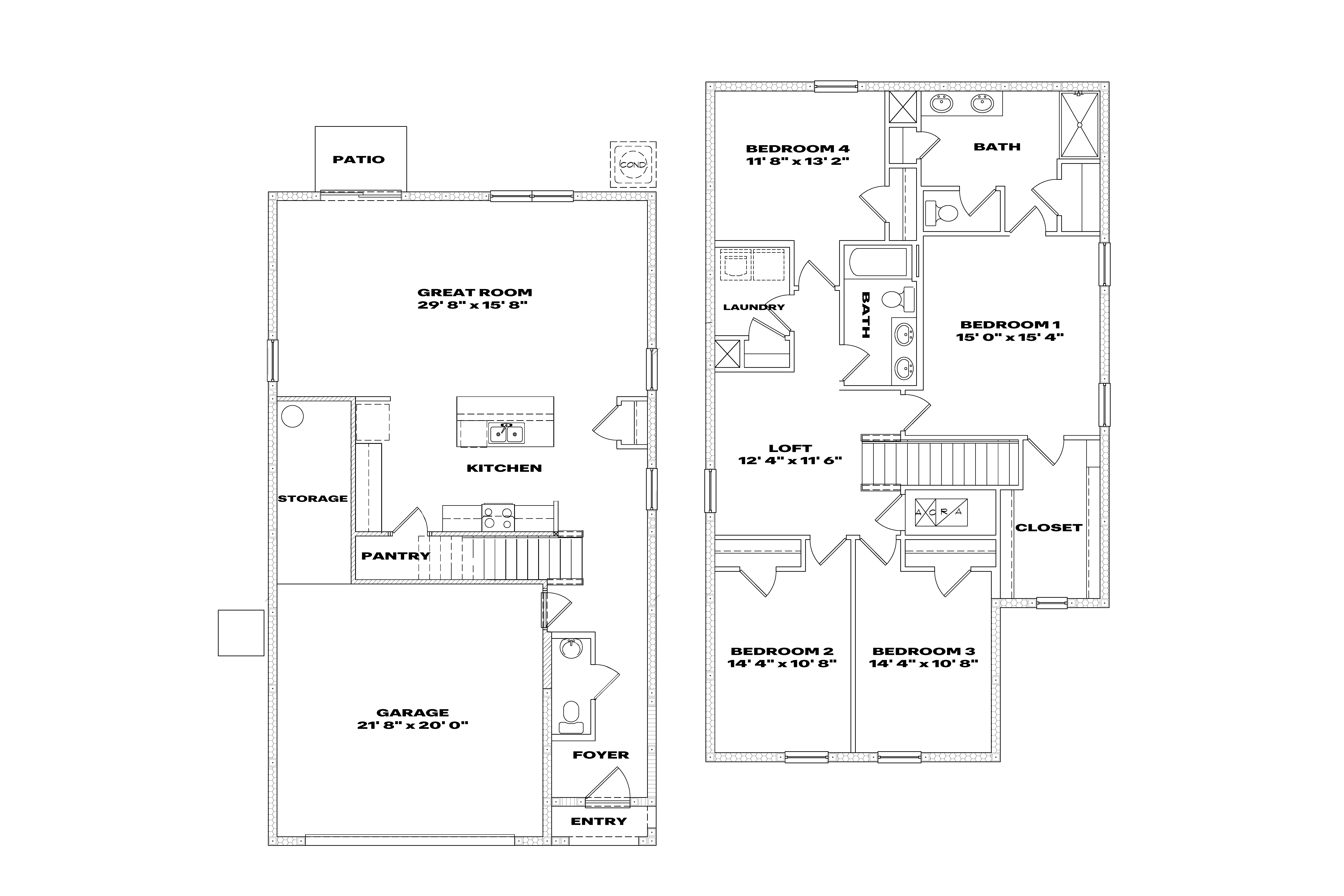 Elston II Floorplan Blacklines
