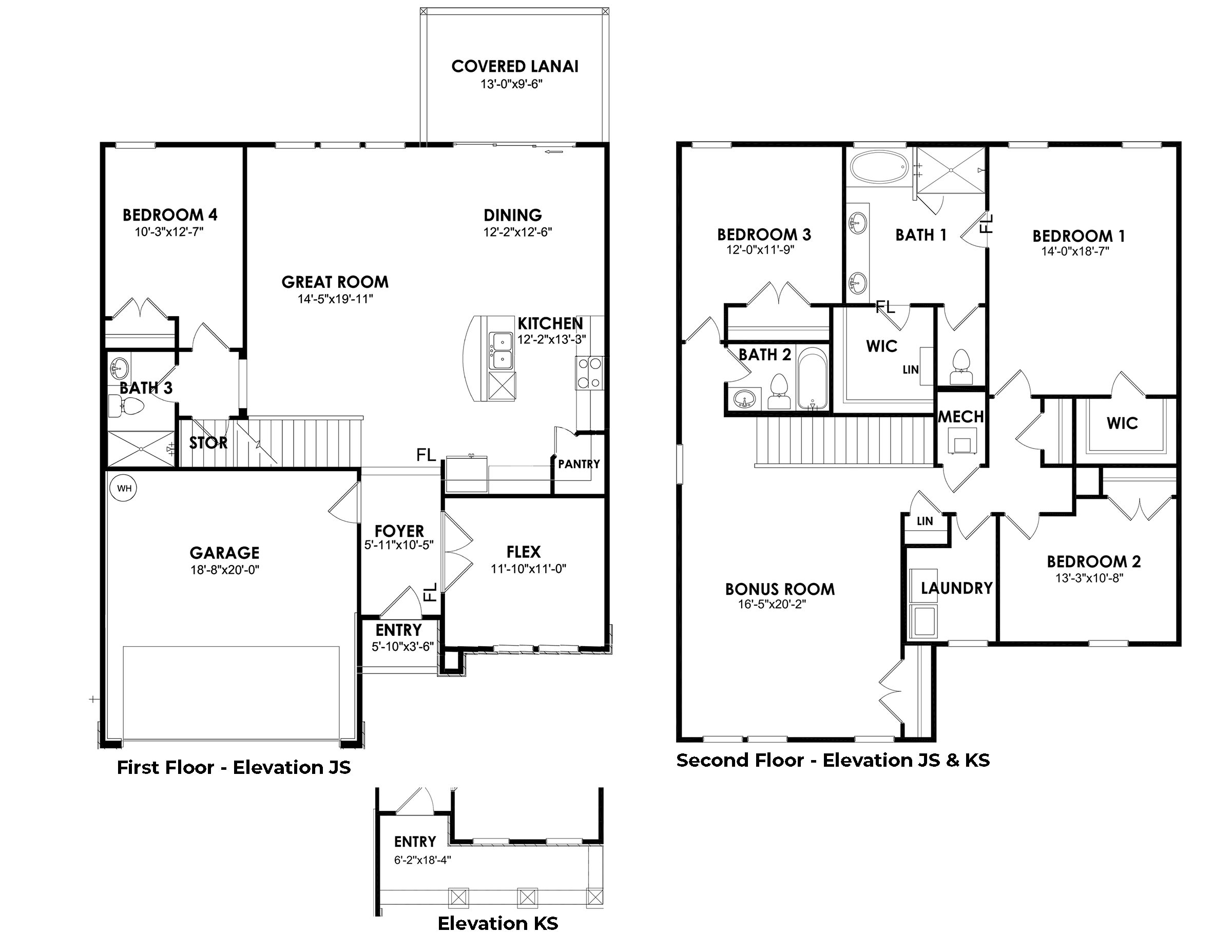 Coral floorplan blacklines