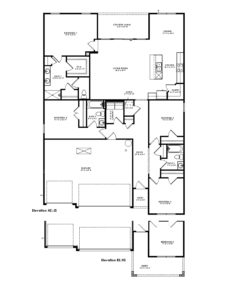 Madison floorplan blacklines