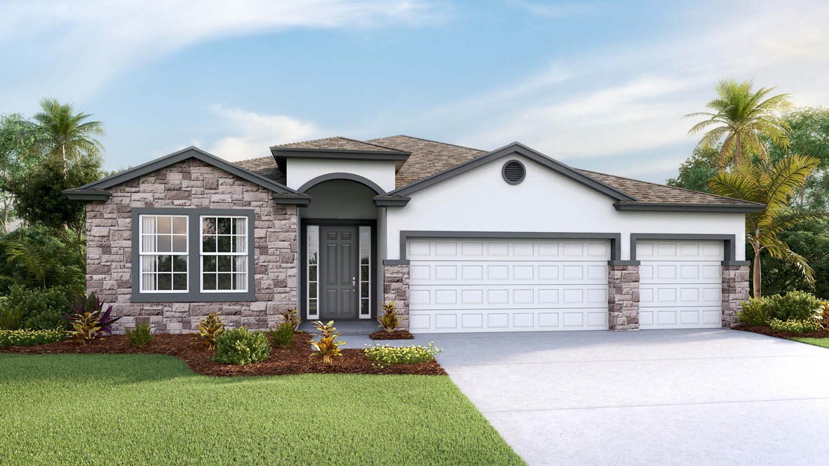 Destin Elevation D rendering