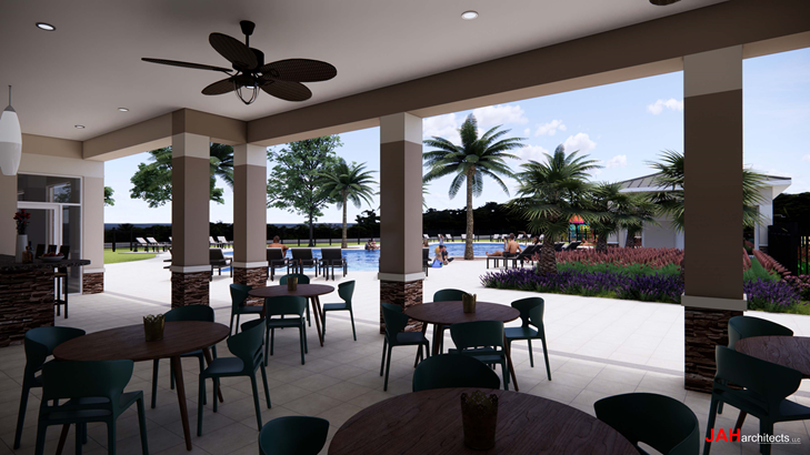 Pavilion at neighborhood pool