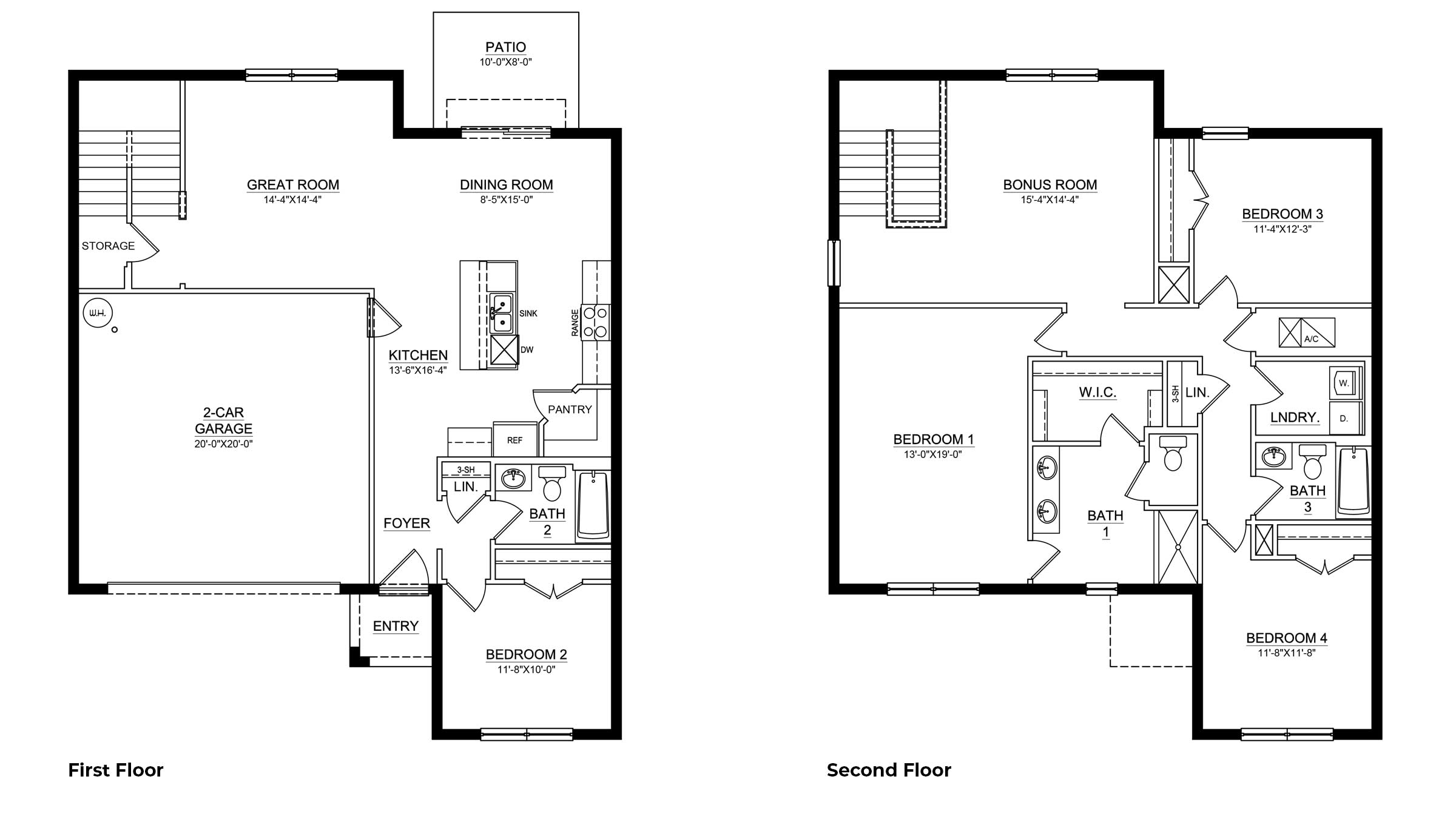 Ensley Floorplan Blacklines