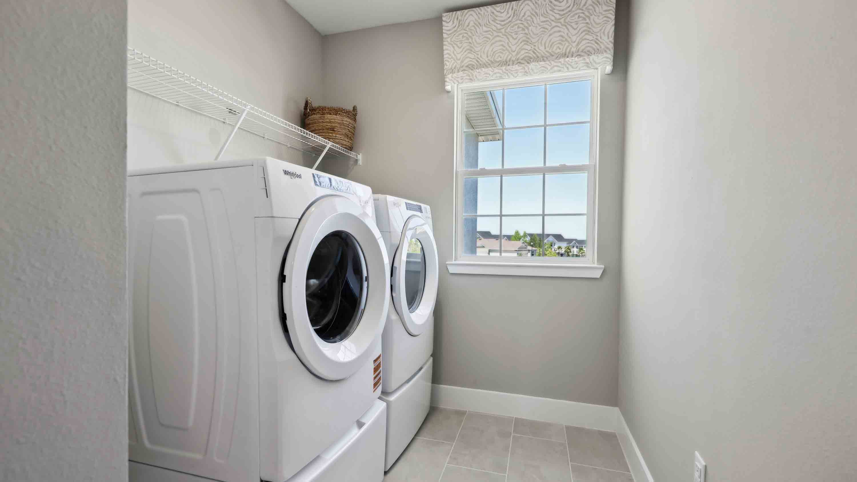 Coral Laundry Room