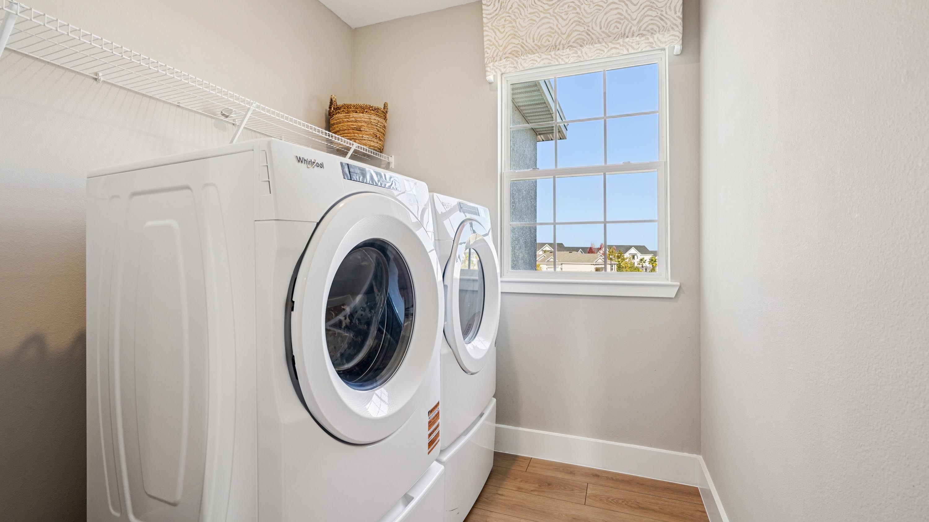 Coral Laundry Room